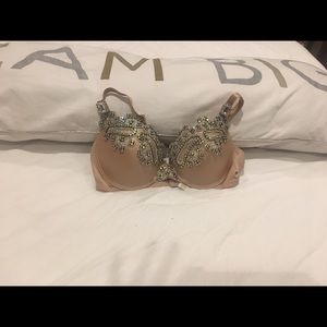 Nude beaded, sparkly bra